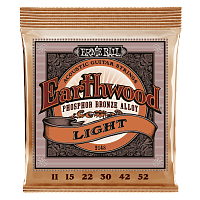 ERNIE BALL 2148 Earthwood Light Phosphor Bronze Acoustic Guitar Strings - 11-52 Gauge